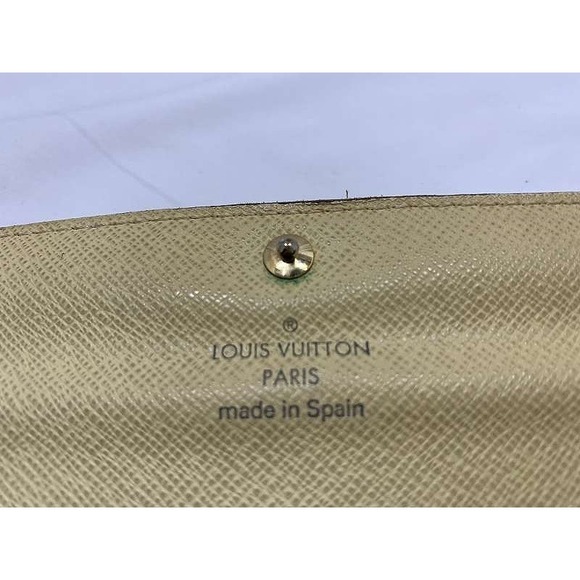 Louis Vuitton Azur White Portefeuille Wallet Sarah Flap Long Damier - Picture 6 of 10